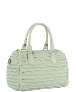 Quilted Boston Bag Satchel Bag  HGE-0155 MINT